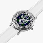 Campbell Clan Tartan Crest Badge Silver Automatic Watch Size 46mm