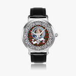 Boyd Scottish Clan Tartan Crest Badge Silver Automatic Watch Size 46mm