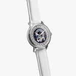 Rutherford Scottish Clan Tartan Crest Badge Silver Automatic Watch Size 46mm