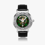 Kirkcaldy Scottish Clan Tartan Crest Badge Silver Automatic Watch Size 46mm