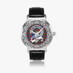 Haig Scottish Clan Tartan Crest Badge Silver Automatic Watch Size 46mm