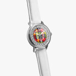 Scottish Gibson Clan Tartan Crest Badge Silver Automatic Watch Size 46mm