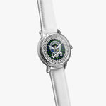 MacKenzie Scottish Clan Tartan Crest Badge Silver Automatic Watch Size 46mm