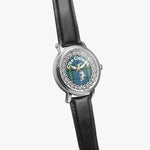 Cleland Scottish Clan Tartan Crest Badge Silver Automatic Watch Size 46mm
