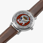 Maxwell Scottish Clan Tartan Crest Badge Silver Automatic Watch Size 46mm