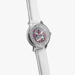 Crawford Scottish Clan Tartan Crest Badge Silver Automatic Watch Size 46mm