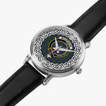 MacBrayne Scottish Clan Tartan Crest Badge Silver Automatic Watch Size 46mm
