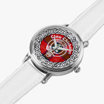 Scottish Chisholm Clan Tartan Crest Badge Silver Automatic Watch Size 46mm