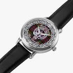 McCutcheon Scottish Clan Tartan Crest Badge Silver Automatic Watch Size 46mm