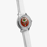 Cairns Scottish Clan Tartan Crest Badge Silver Automatic Watch Size 46mm