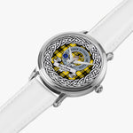 Barclay Scottish Clan Tartan Crest Badge Silver Automatic Watch Size 46mm