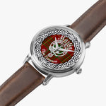 Martin Scottish Clan Tartan Crest Badge Silver Automatic Watch Size 46mm