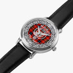 Scottish Mitchell Clan Tartan Crest Badge Silver Automatic Watch Size 46mm