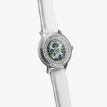 Dalrymple Scottish Clan Tartan Crest Badge Silver Automatic Watch Size 46mm