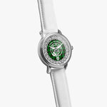 Scottish Kinnear Clan Tartan Crest Badge Silver Automatic Watch Size 46mm