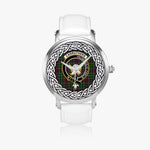 Carruthers Scottish Clan Tartan Crest Badge Silver Automatic Watch Size 46mm