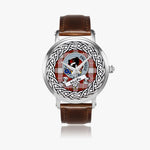 MacFie Scottish Clan Tartan Crest Badge Silver Automatic Watch Size 46mm