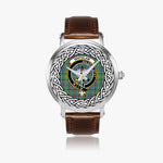 Whitelaw Scottish Clan Tartan Crest Badge Silver Automatic Watch Size 46mm