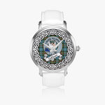 Cathcart Scottish Clan Tartan Crest Badge Silver Automatic Watch Size 46mm
