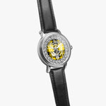 Scottish Barclay Clan Tartan Crest Badge Silver Automatic Watch Size 46mm