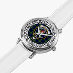 Meldrum Scottish Clan Tartan Crest Badge Silver Automatic Watch Size 46mm