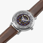 Dalmahoy Scottish Clan Tartan Crest Badge Silver Automatic Watch Size 46mm