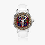 Pennycook Scottish Clan Tartan Crest Badge Silver Automatic Watch Size 46mm