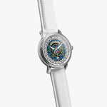 MacCorquodale Scottish Clan Tartan Crest Badge Silver Automatic Watch Size 46mm