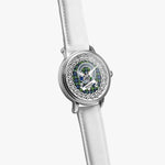 Watson Scottish Clan Tartan Crest Badge Silver Automatic Watch Size 46mm