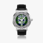 Scottish Rollo Clan Tartan Crest Badge Silver Automatic Watch Size 46mm