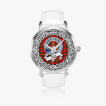 Scottish Bain Clan Tartan Crest Badge Silver Automatic Watch Size 46mm