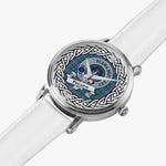 Pitcairn Scottish Clan Tartan Crest Badge Silver Automatic Watch Size 46mm