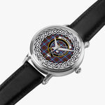 Dalmahoy Scottish Clan Tartan Crest Badge Silver Automatic Watch Size 46mm