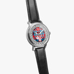MacTavish Scottish Clan Tartan Badge Silver Automatic Watch Size 46mm