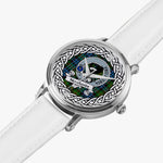 Newlands Scottish Clan Tartan Crest Badge Silver Automatic Watch Size 46mm