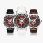 Clan Morrison Crest & Tartan Knot Sterling Silver Unisex Automatic Watch (Silver) Size 46mm