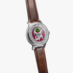Hamilton Scottish Clan Tartan Crest Badge Silver Automatic Watch Size 46mm