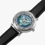 Lockhart Scottish Clan Tartan Crest Badge Old Silver Automatic Watch Size 46mm
