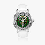 Logie Scottish Clan Tartan Crest Badge Silver Automatic Watch Size 46mm