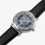Scottish Napier Clan Tartan Crest Badge Silver Automatic Watch Size 46mm