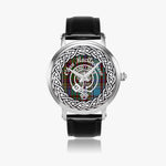 MacAndrew Scottish Clan Tartan Crest Badge Silver Automatic Watch Size 46mm