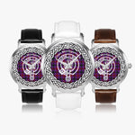 Scottish Montgomery Clan Tartan Crest Badge Silver Automatic Watch Size 46mm