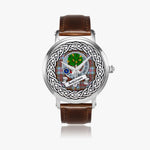 Anderson Scottish Clan Tartan Crest Badge Silver Automatic Watch Size 46mm