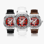 Scottish Mitchell Ancient Clan Tartan Crest Badge Silver Automatic Watch Size 46mm