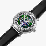 Tait Scottish Clan Tartan Crest Badge Silver Automatic Watch Size 46mm