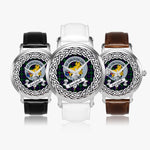 Campbell Scottish Clan Tartan Crest Badge Silver Automatic Watch Size 46mm