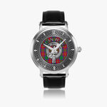 Clan Haig Crest & Tartan Knot Sterling Silver Unisex Automatic Watch (Silver) Size 46mm