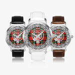 Cruickshanks Scottish Clan Tartan Crest Badge Silver Automatic Watch Size 46mm