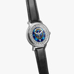 McKerrell  Scottish Clan Tartan Crest Badge Silver Automatic Watch Size 46mm