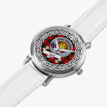 Kerr Scottish Clan Tartan Crest Badge Silver Automatic Watch Size 46mm